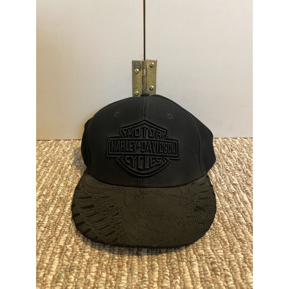 Harley-Davidson Calgary H-D Alberta Canada Eagle Design Black Baseball Cap